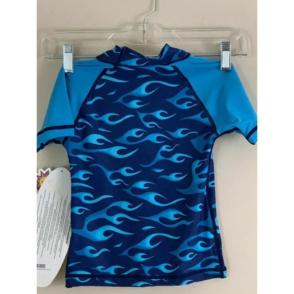 Radicool Skins toddler shirt blue swim top rash guard size 2-XS
